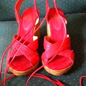 Gianni Bini Red Wrap up 6.5 Flats